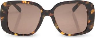 Tory Burch Pierced Oversized Square Zonnebril - Dames - Zonnebrillen - Bruin - 53 MM - Accessoires