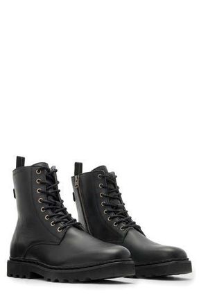 AllSaints Skiff Combat Boot in Black at Nordstrom Rack, Size 8
