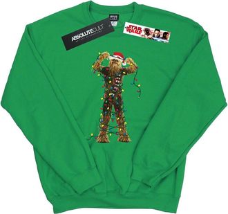 Star Wars Heren Chewbacca Kerstverlichting Sweatshirt (Iers Groen)