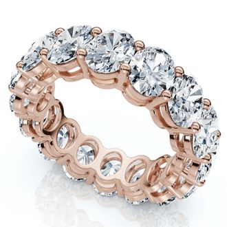 Pompeii3 7Ct Oval Diamond Eternity Ring 14k Gold or Platinum Lab Grown