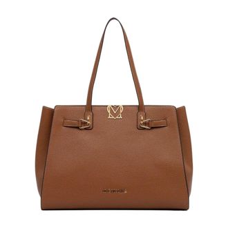 Love Moschino Borsa Tote con Dettaglio Logo - - Bags - Donna - Marrone - ONE SIZE