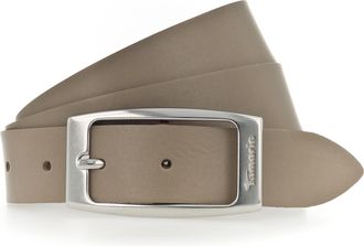 Tamaris Lederg&uuml;rtel TAMARIS, Damen, Gr. 11,5, grau (taupe), Rindsleder, Basic, G&uuml;rtel Lederg&uuml;rtel, mit gl&auml;nzender Schliesse in tollen Basic-Farben