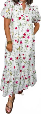 Entro Garden Party Maxi Dress In White