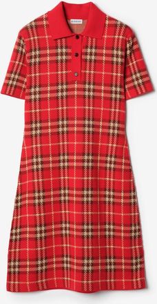 Burberry Check Wool Cotton Polo Shirt Dress