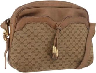 Gucci Pre-owned Cross Body Bags, female, Beige, Size: ONE SIZE Pre-owned Vintage Micro Small GG Shoulder Bag