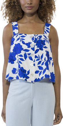 Alexia Admor Elena Linen-Blend Top