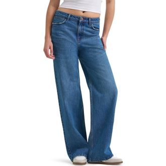 Wrangler Western High Waist Wide Leg Jeans in Sparrow at Nordstrom, Size 25