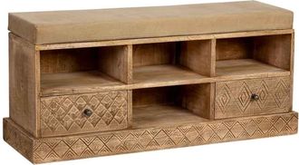 Wanderlust Deco Banco de madera natural 104x33x48