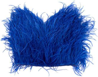The Attico Electric Blue Feather Tube Top Size S
