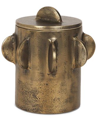 Mercana Deacon Small Antiqued Metal Canister
