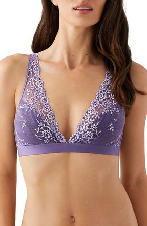 Wacoal Embrace Lace Wire Free Bralette in Grape Comp M at Nordstrom, Size 38A-C