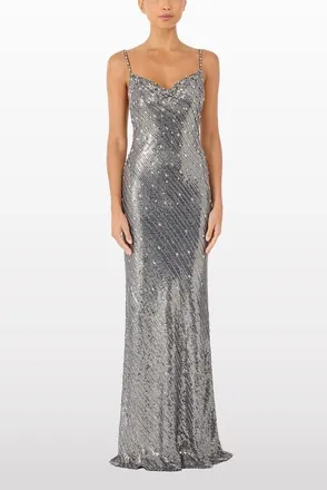 Jenny Packham Foxx Embellished Dress in Liquorice at Nordstrom, Size 14 Uk