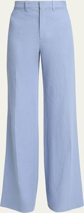 Chlo&eacute; Linen Wide-Leg Trousers