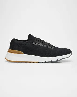 Brunello Cucinelli Men & apos;s Knit Runner Sneakers