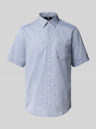 Lerros Regular Fit Freizeithemd aus Baumwoll-Leinen-Mix in Rauchblau, Gr&ouml;&szlig;e XL