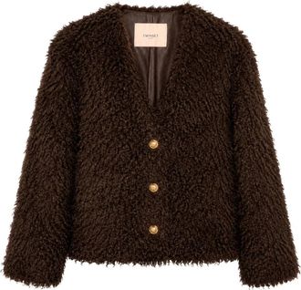 Twinset Mujer, Chaquetas, Marr&oacute;n, Talla: XS