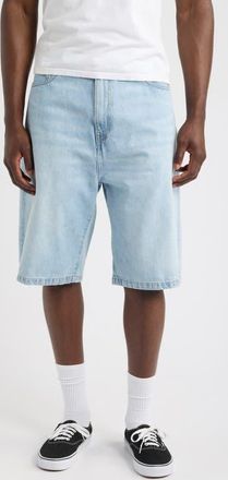 Carhartt Work in Progress Landon Denim Shorts in Blue (Heavy Worn Bleached) at Nordstrom, Size 32
