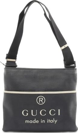 Gucci 2000s messengertas met logoprint - Grijs