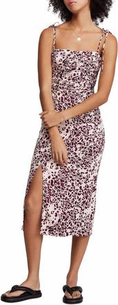 Free People Show Stopper Printed Sleeveless Midi Dress In Pink