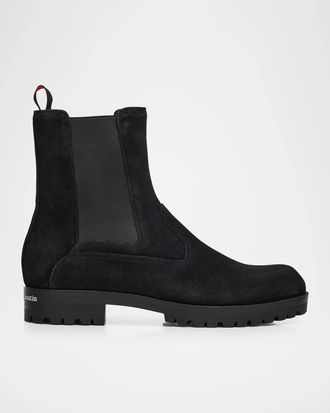 Christian Louboutin Men & apos;s Cavernos Leather Chelsea Boots