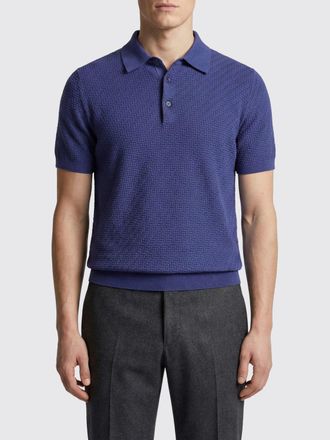 Brioni Polo in maglia di cotone e seta Brioni