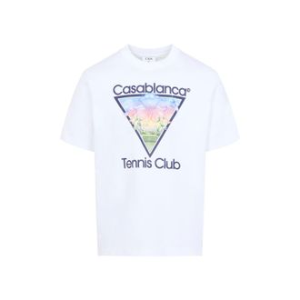 Casablanca Tennis Club Icon Printed Classic T Shirt