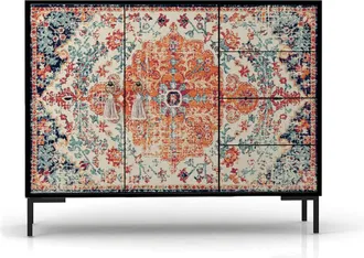 Really Nice Things Aparador bajo 2 puertas 4 cajones mdf estampado