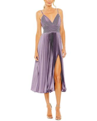 Mac Duggal Pleated Midi Dress