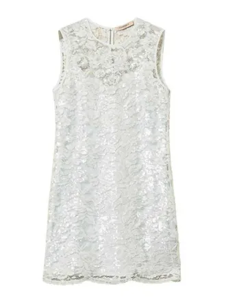 Twin-Set Mini Dress with Delicate Lace Overlay