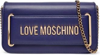 Love Moschino Crossbody Bag - Dames - Schoudertassen - Blauw - ONE Size - Leer - Tassen