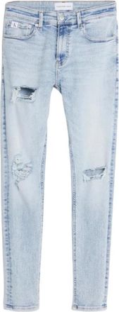 Calvin Klein Jeans Heren Skinny Katoenen Jeans Accessoires - Heren - Slim Fit Jeans - Blauw - W36 L32 - Katoen - Jeans