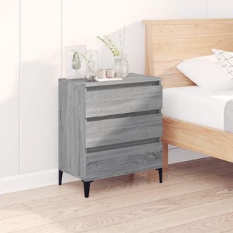 vidaXL Vidaxl - Aparador De Madera Contrachapada Gris Sonoma 60x35x70 Cm