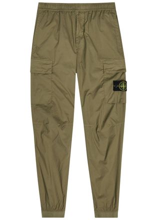 Stone Island Stretch-cotton Cargo Trousers - Green - 31 (W31 / S)