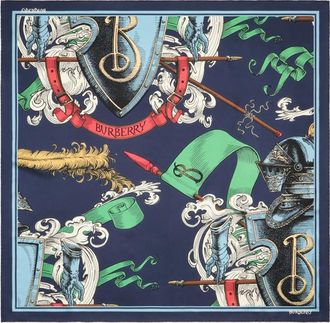 Burberry Etched Knight Silk Scarf