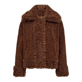 Co'Couture Chaqueta de Borrego Sint&eacute;tico - Jackets - Mujer - Marr&oacute;n - XS