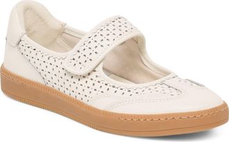 Dolce Vita Nanet Mary Jane Flat in White Perforated Leather at Nordstrom, Size 9.5