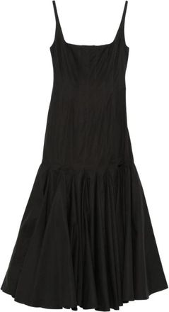 Jacquemus Flared Midi Jurk - Dames - Casual kleedjes - Zwart - S - Katoen - Kleedjes