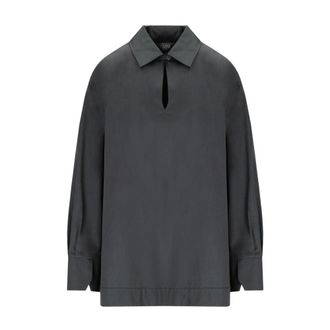 Max Mara Abano Blouse - Dames - Blouses - Grijs - XS - Katoen - Overhemden