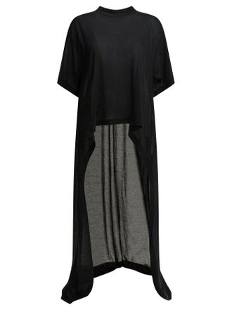 Balenciaga T-Shirt mit Rundhalsausschnitt und Schleppe