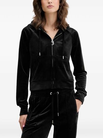 Juicy Couture logo-embellished zip-fastening hoodie - Zwart
