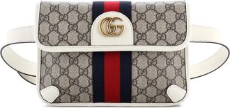 Gucci Ophidia Flap GG Coated Canvas with Leather belt bag - Bruin
