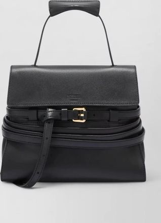 Moschino leather buckle shoulder bag