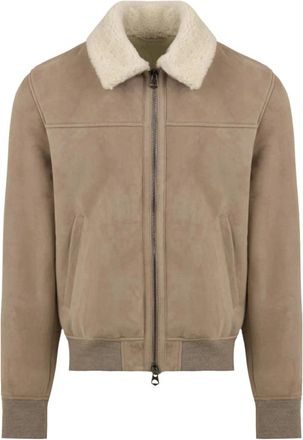 STEWART Sean Velvet Jas - Heren - Bomber jackets - Beige - 2XL - Leer - Jassen