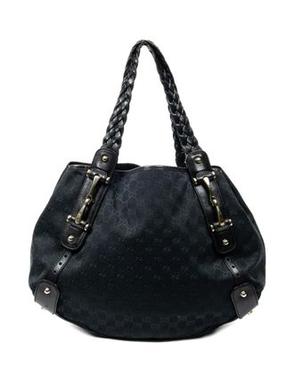 Gucci medium Pelham braided-handle tote bag - Black