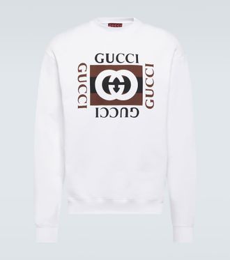 スウェット・トレーナー GUCCI WHITE COTTONS SWEATSHIRT Cotton jersey sweatshirt in white | GUCCI® US