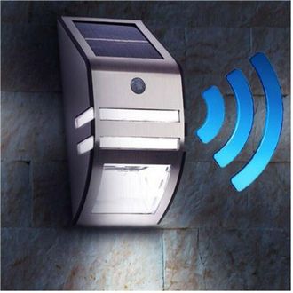 Trade Shop Trade Shop - Lampada Solare Faro Led Parete Esterno Giardino Faretto Con Sensore Di Movimento