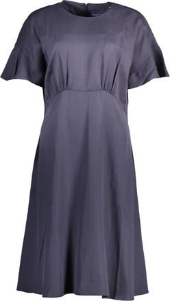 GANT Korte Blauwe Jurk met Ronde Hals - Dames - Korte kleedjes - Blauw - XS - Kleedjes