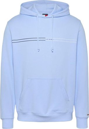 Tommy Jeans Hoodie met Borstlogo - Heren - Hoodies - Blauw - XS - Katoen - Hoodies & sweatvesten