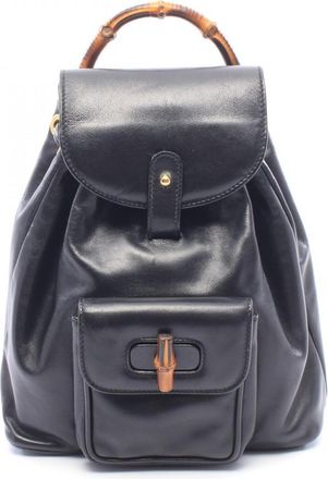 Gucci Black Leather Backpack (Pre-Owned)