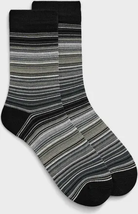 Lindbergh Mens Multi-stripe bamboo socks